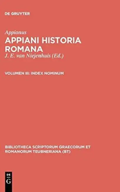 Index Nominum by Appianus, J. E. Van Niejenhuis