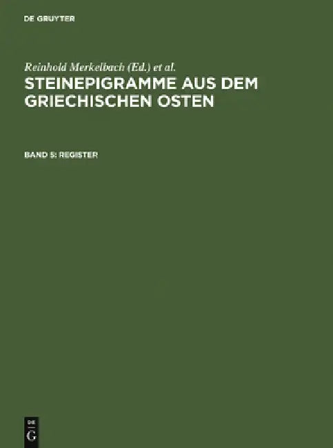 Register by Reinhold Merkelbach, Josef Stauber