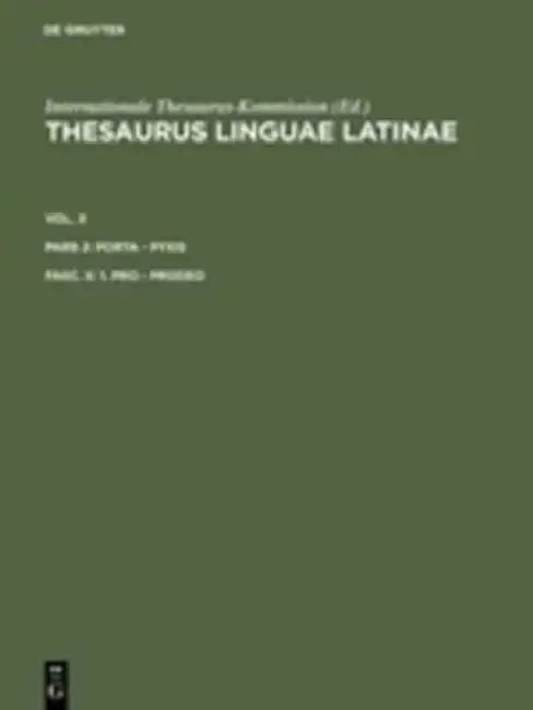 1. Pro - Prodeo by Thesaurusbüro München, Internationale Thesaurus-Kommission