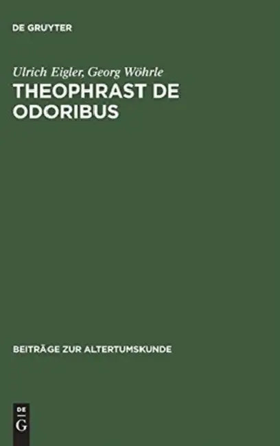Theophrast De odoribus by Ulrich Eigler, Georg Wöhrle