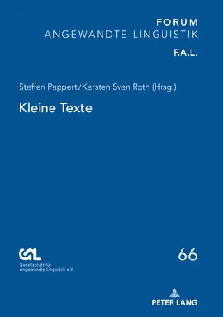 Kleine Texte by Gesell Für Angewandte Linguistik E V