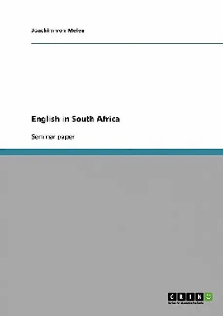 English in South Africa by Joachim Von Meien