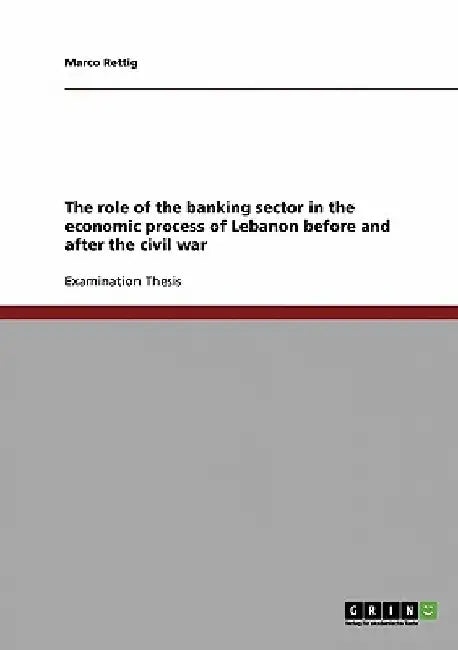 The role of the banking sector in the economic process of Lebanon before and after the civil war by Marco Rettig