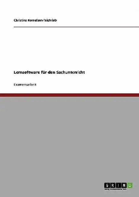 Lernsoftware für den Sachunterricht by Kornelsen-Teichrieb, Christina