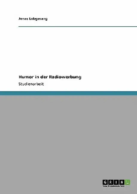 Humor in der Radiowerbung by Lobgesang, Jonas