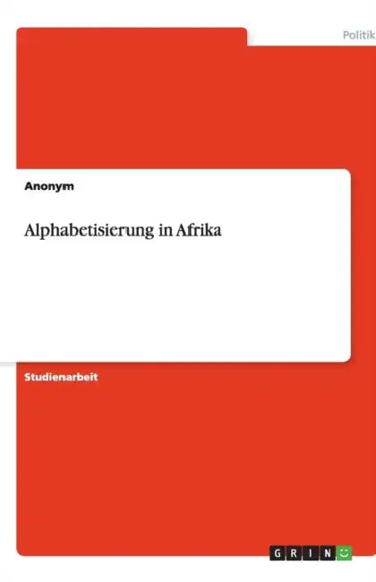 Alphabetisierung in Afrika by Anonym