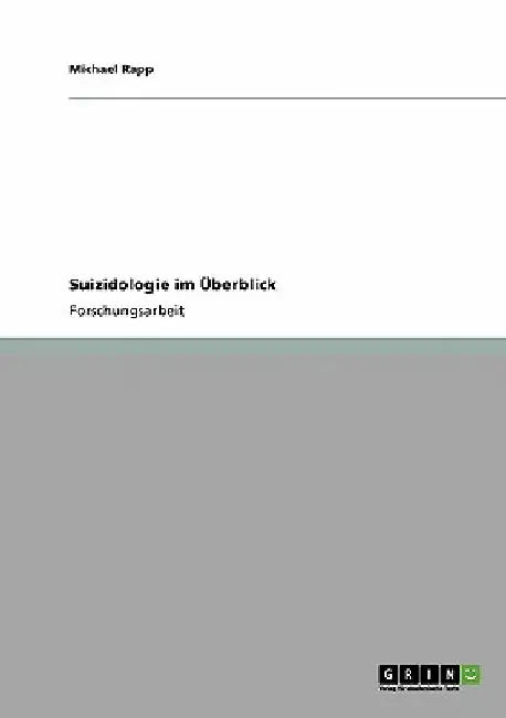 Suizidologie im Überblick by Rapp, Michael