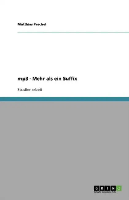 mp3 - Mehr als ein Suffix by Anonym