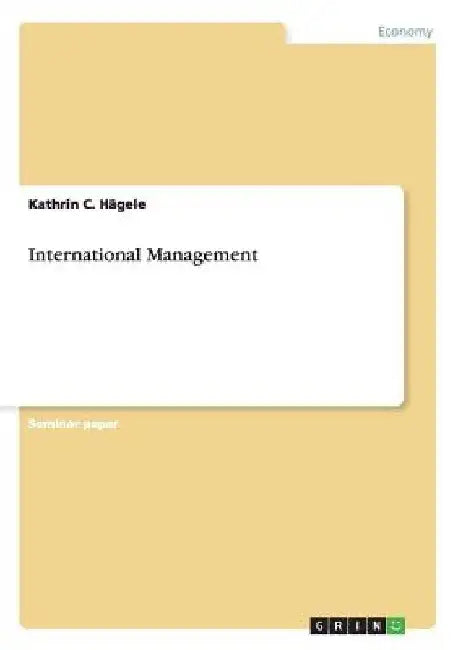 International Management by Kathrin C. Hägele