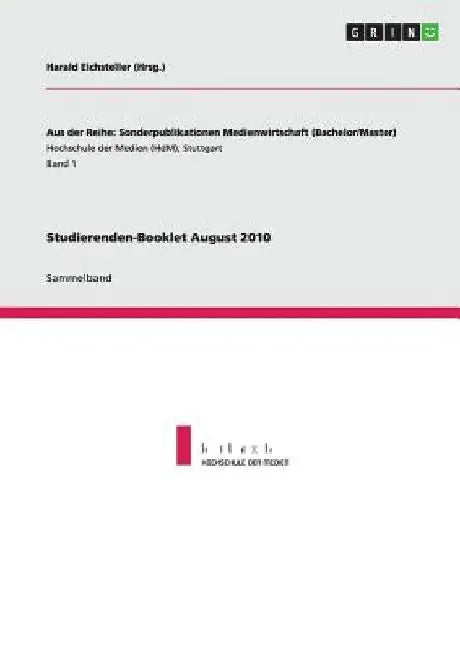 Studierenden-Booklet August 2010 by Eichsteller, Harald