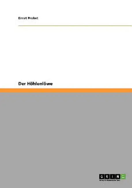 Der Höhlenlöwe by Probst, Ernst