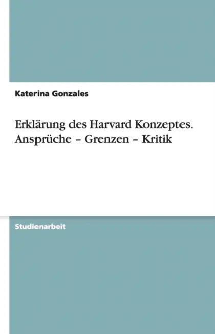 Erklärung des Harvard Konzeptes. Ansprüche - Grenzen - Kritik by Katerina Gonzales