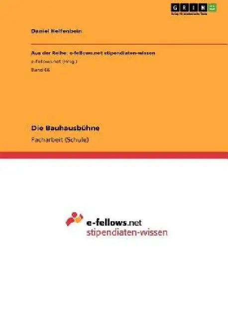 Die Bauhausbühne by Helfenbein, Daniel