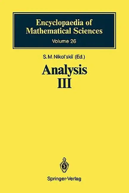Analysis III: Spaces of Differentiable Functions by S. M. Nikol'skii
