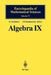 Algebra IX: Finite Groups of Lie Type Finite-Dimensional Division Algebras by A. I. Kostrikin
