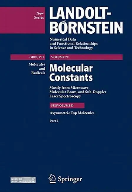 Molecular Constants: Subvolume D: Asymmetric Top Molecules Part 2 by Jean Demaison