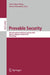 Provable Security: 4th International Conference, Provsec 2010, Malacca, Malaysia, October 13-15, 2010, Proceedings by Kaoru Kurosawa