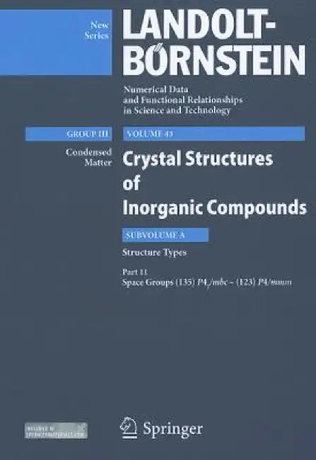 Space Groups (135) P42/Mbc - (123) P4/MMM: Structure Types by Pierre Villars