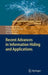 Recent Advances in Information Hiding and Applications by Jeng-Shyang Pan
