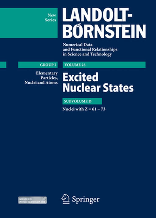 Excited Nuclear States - Nuclei with Z = 61-73. by Herwig Schopper