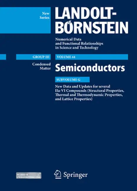 New Data and Updates for Several Iia-VI Compounds (Structural Properties, Thermal and Thermodynamic Properties, and Lattice Properties): Condensed Mat by Ulrich Rössler