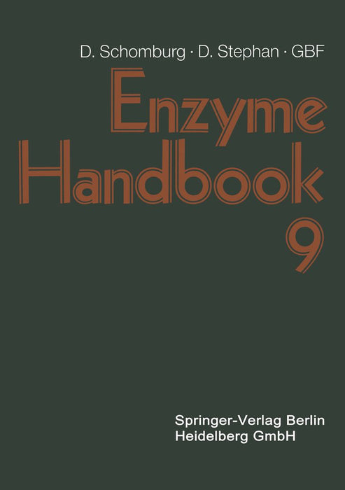 Enzyme Handbook 9: Class 1.1: Oxidoreductases by Dietmar Schomburg