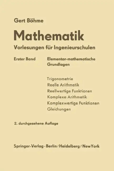Elementar-Mathematische Grundlagen by Gert Böhme