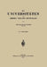 Die Universitäten in Amerika - England - Deutschland by Abraham Flexner