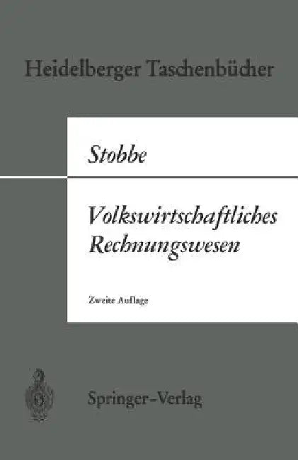 Volkswirtschaftliches Rechnungswesen by Alfred Stobbe