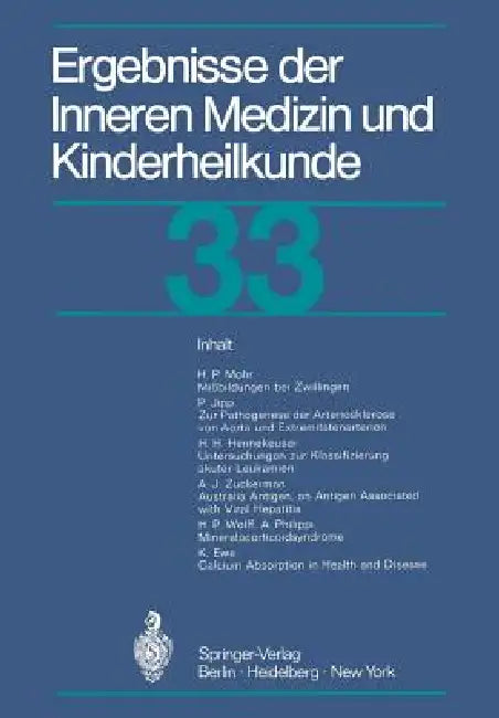 Ergebnisse Der Inneren Medizin Und Kinderheilkunde by Paul Frick, Gustav-A V. Harnack