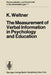 The Measurement of Verbal Information in Psychology and Education by Klaus Weltner
