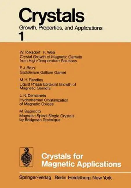 Crystals for Magnetic Applications by C. J. M. Rooijmans