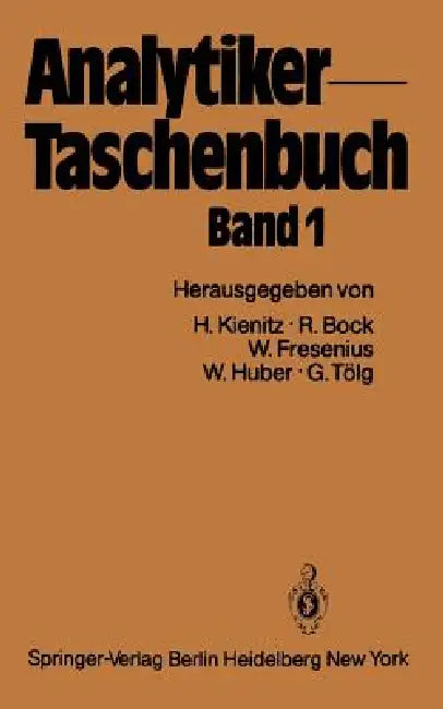 Analytiker-Taschenbuch by Hermann Kienitz, Rudolf Bock, Wilhelm Fresenius