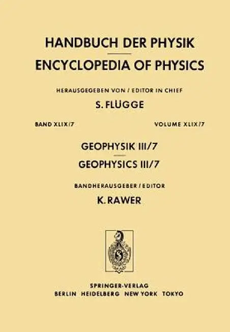Geophysik III / Geophysics III by G. Schmidtke