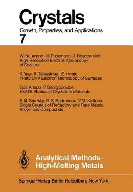 Analytical Methods High-Melting Metals by G. S. Burkhanov