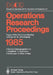 Dgor: Papers of the 14th Annual Meeting / Vorträge Der 14. Jahrestagung by L. Streitferdt, H. Hauptmann, A. W. Marusev