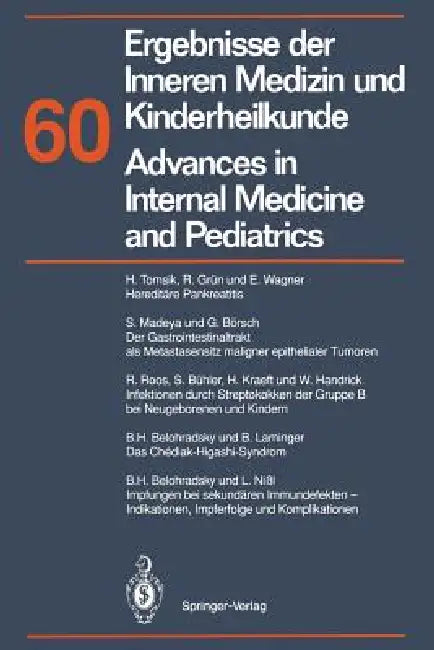 Ergebnisse Der Inneren Medizin Und Kinderheilkunde/Advances in Internal Medicine and Pediatrics by M. Brandis, A. Fanconi, P. Frick