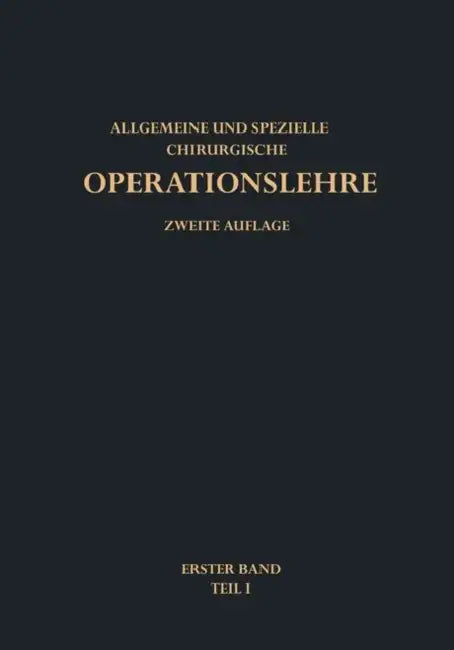 Allgemeine Operationslehre by G. Hegemann