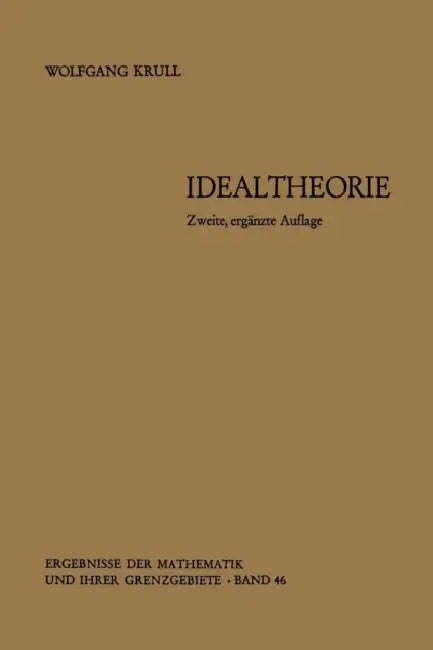Idealtheorie by Wolfgang Krull