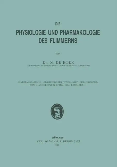 Die Physiologie Und Pharmakologie Des Flimmerns by S. de Boer