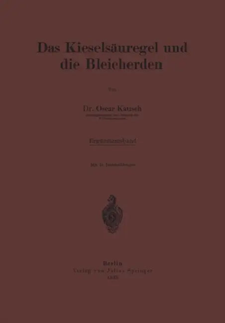 Das Kieselsäuregel Und Die Bleicherden: Ergänzungsband by Oscar Kausch