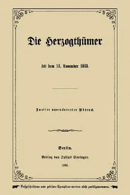 Die Herzogthümer by Na Ungern-Sternberg