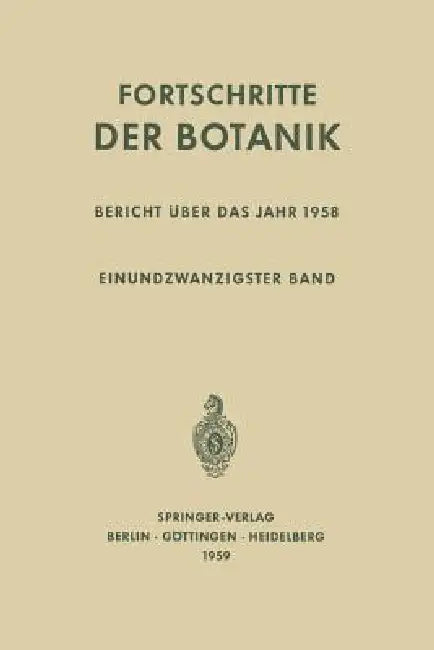 Bericht Über Das Jahr 1958 by Ulrich Lüttge, Wolfram Beyschlag, Burkhard Büdel