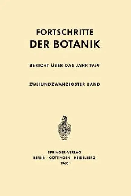 Bericht Über Das Jahr 1959 by Erwin Bünning, Ernst Gäumann