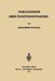 Vorlesungen Über Funktionentheorie by Alexander Dinghas