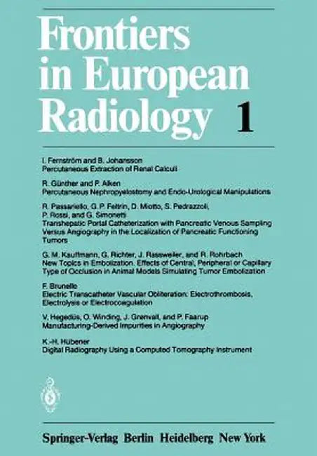 Frontiers in European Radiology by I. Fernström