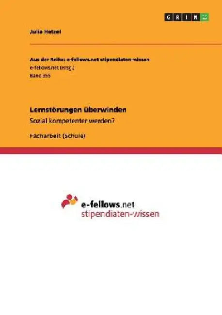 Lernstörungen überwinden: Sozial kompetenter werden? by Hetzel, Julia