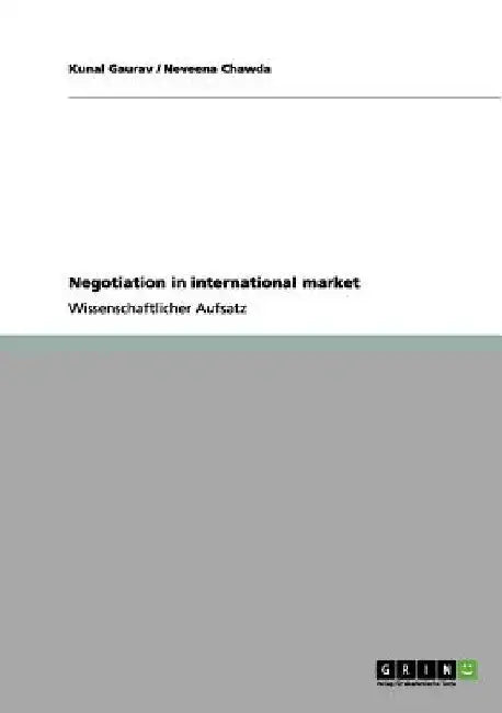 Negotiation in international market by Gaurav, Kunal