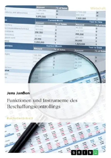 Funktionen und Instrumente des Beschaffungscontrollings by Janßen, Jens