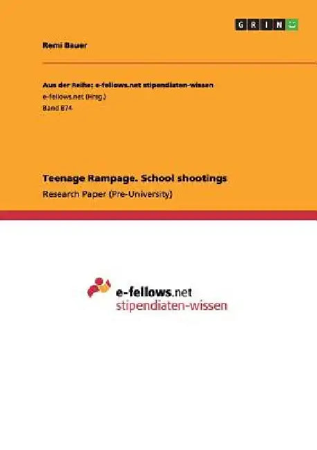 Teenage Rampage. School shootings by Remi Bauer